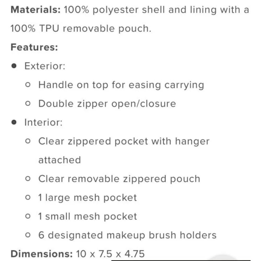 Nudestix‎ hanging cosmetics case
